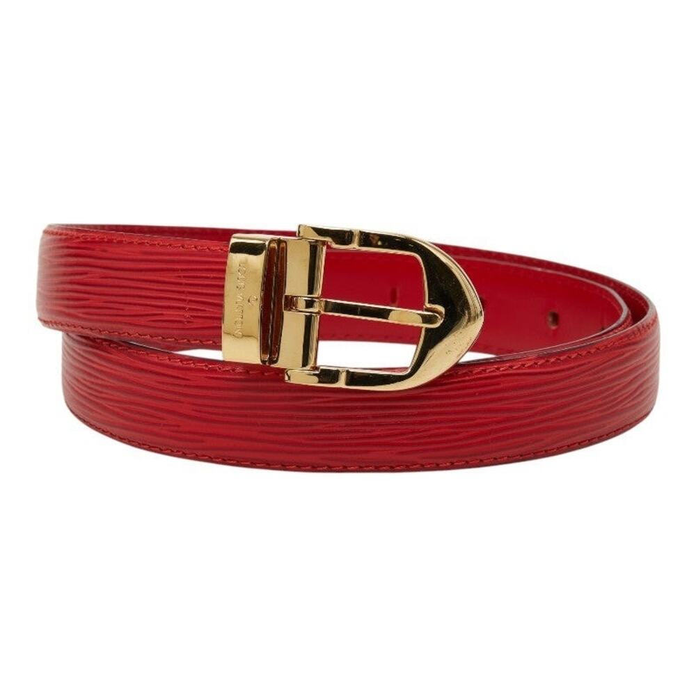 Louis Vuitton Epi Ceinture Classique Plain Belt Castilian Red